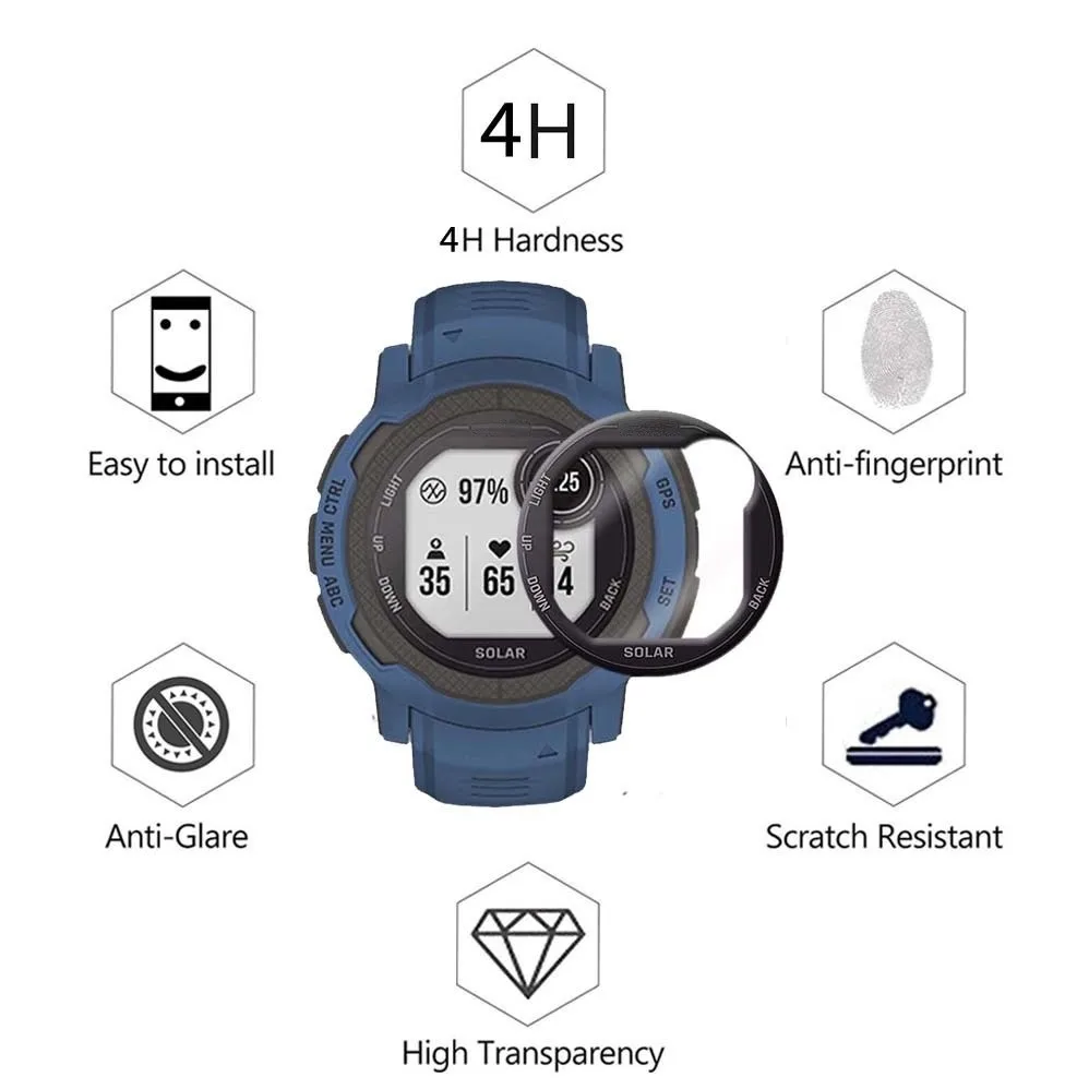 Для часов Garmin Instinct 2 2S, композитная защитная пленка из ПММА с полным покрытием, прозрачная защита