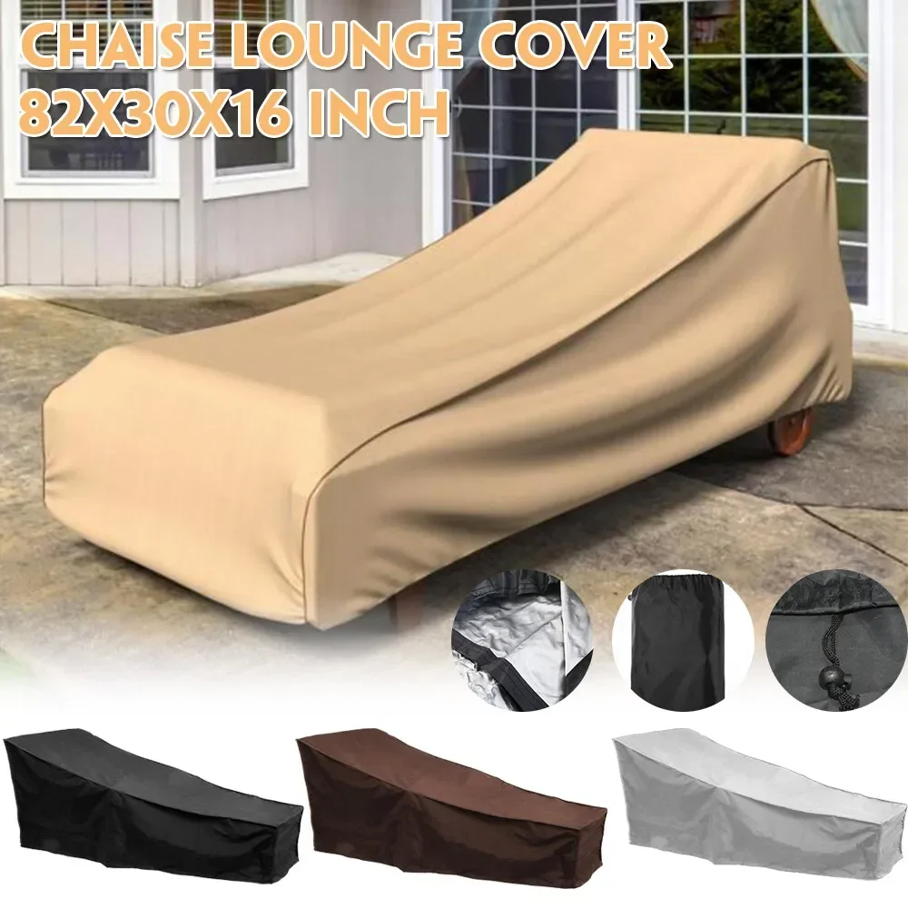 

Outdoor Garden Chaise Lounge Cover Dustproof Waterproof Rain Snow Furniture Cover For Wicker Sofa Protection Set Table Covers