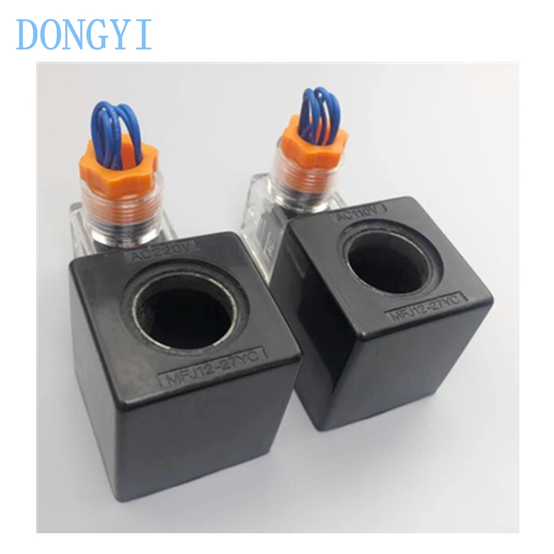 Hydraulic Solenoid Valve Coil MFJ12-27YC AC220V AC110V Inner Hole 22mm Height 45mm