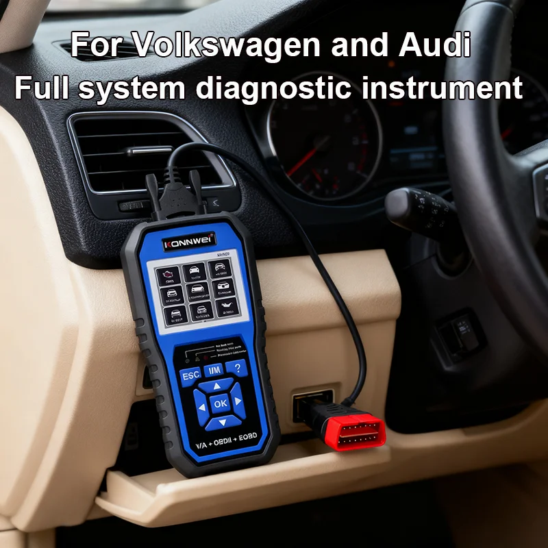 

KONNWEI KW450 Автомобильный диагностический инструмент OBD2 Все системы для VAG для VW для Audi ABS Airbag Oil ABS EPB DPF SRS TPMS Сканер сброса