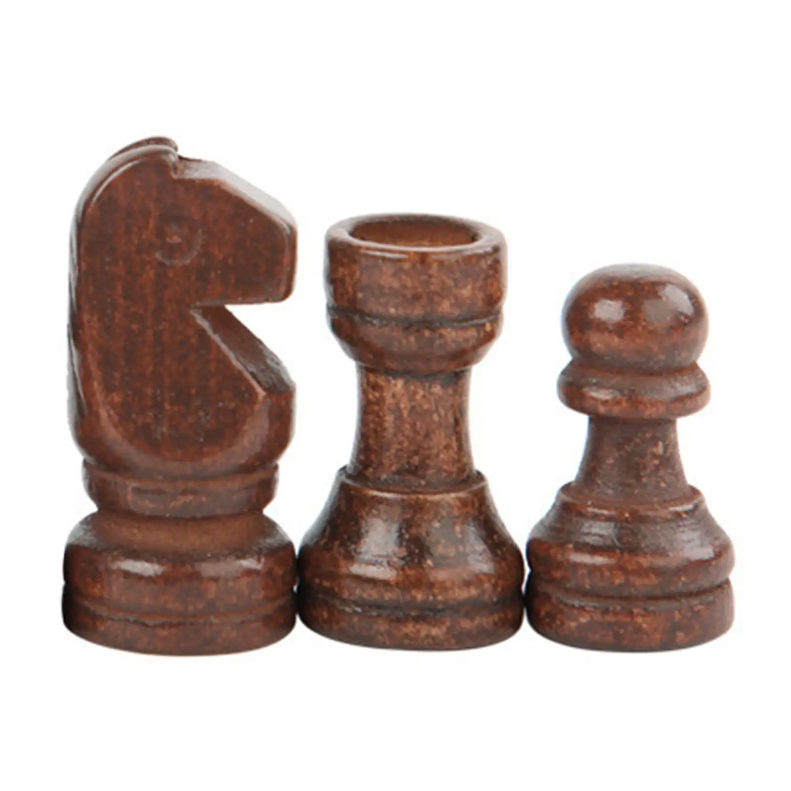 Wooden Chess Accessories International Standard Chessmen Puzzle Game for Family and Beginners