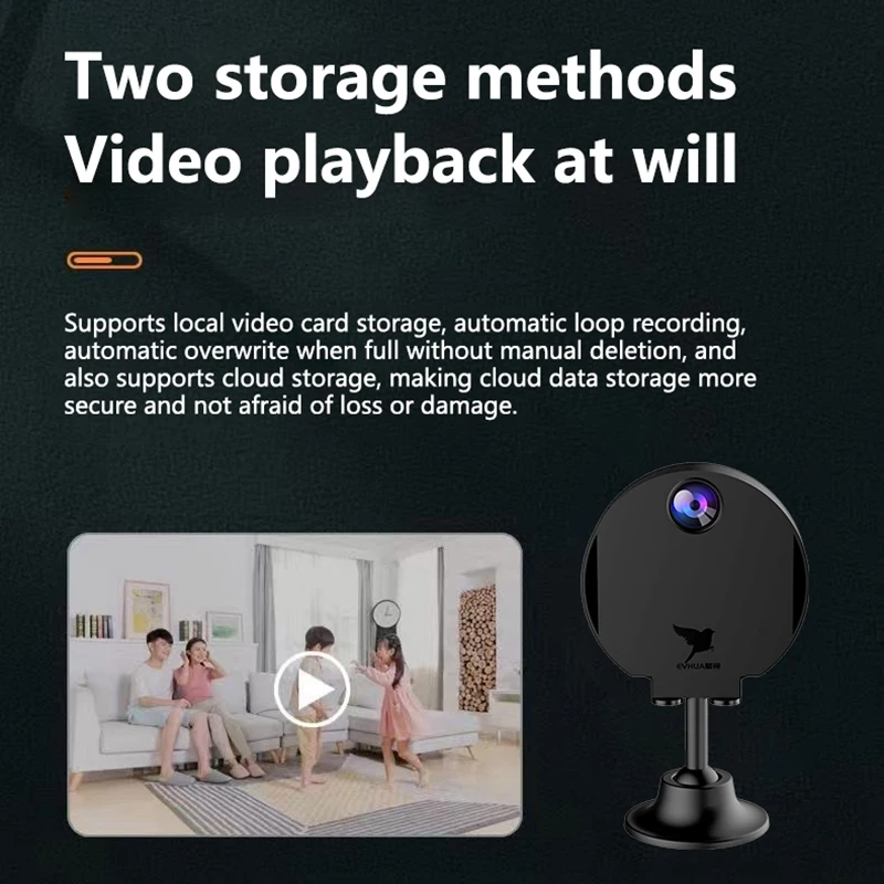 มินิกล้อง WiFi 1080P HD การตรวจสอบระยะไกล Night Vision เครื่องบันทึกวิดีโอการเฝ้าระวังกล้องสมาร์ทหน้าแรกป้องกันความปลอดภัย 2025