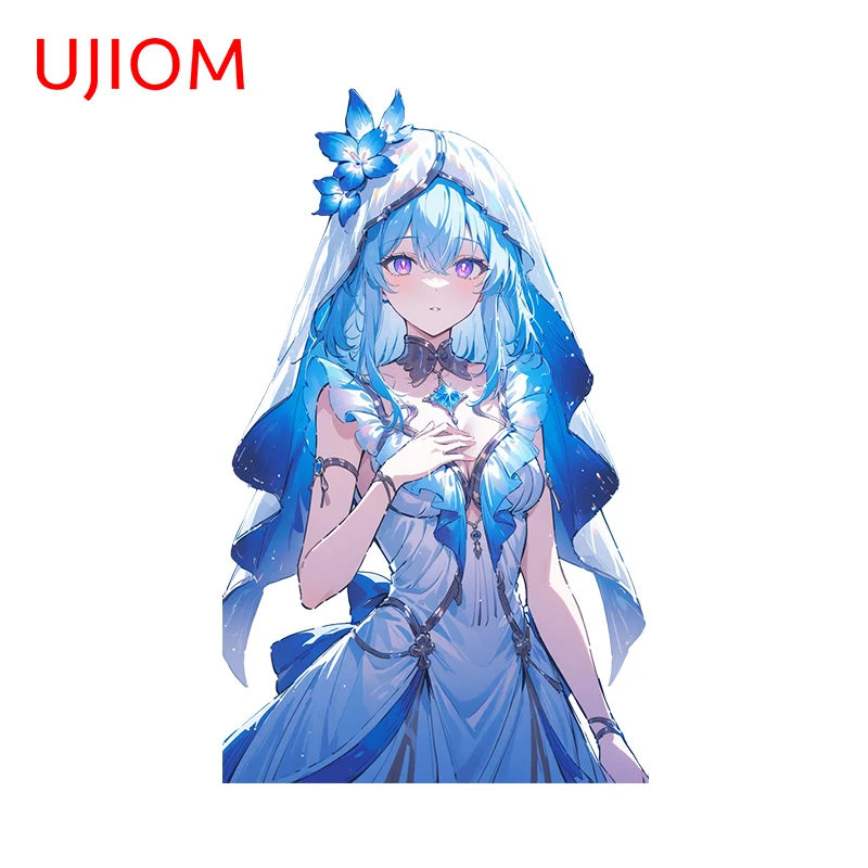 UJIOM 13cm × 8cm Shorekeeper Wuthering Waves Beautiful Wall Sticker Delicate Dreamy Girl Graphics Decals Aesthetic Room Posters