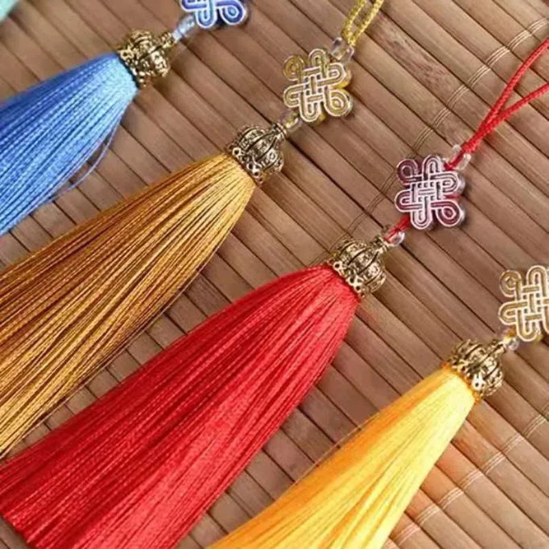 5pcs/lot 10cm Silk Tread Tassel Brush with Ring for Jewelry Making Fringe Diy Earring Pendant Charm Handmade Decoration Craft