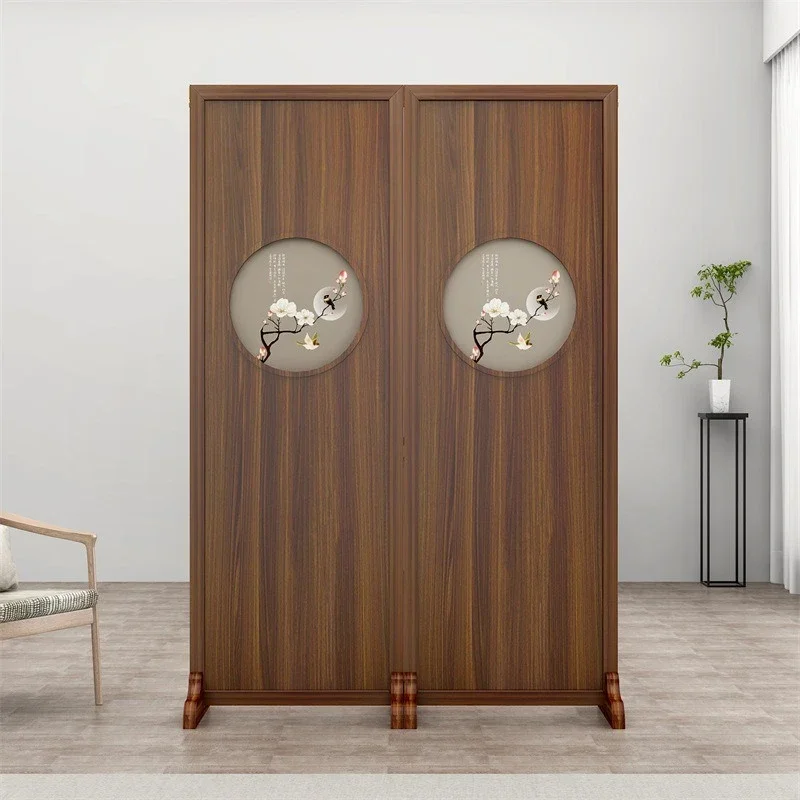 

Screen partition living room new Chinese style entry door solid wood porch rack creative decoration simple block seat screen