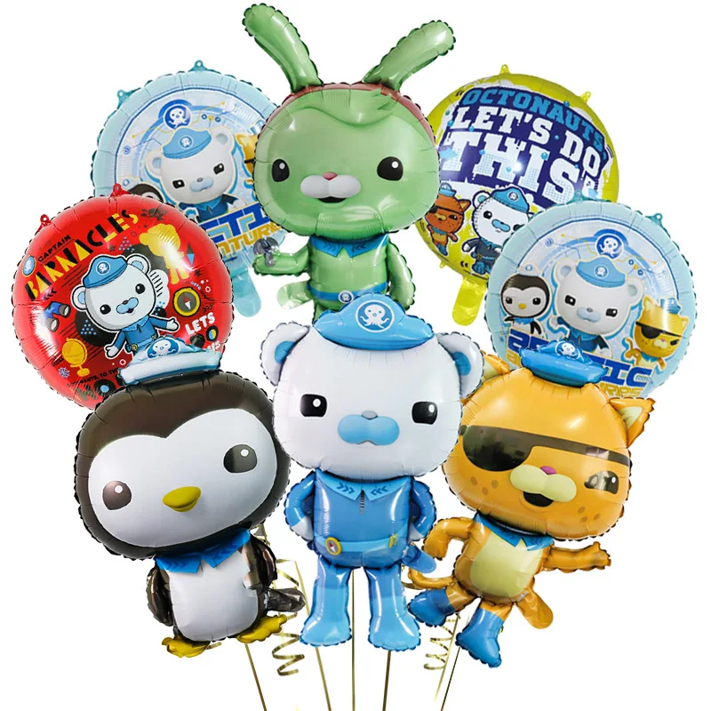 

The Octonauts Balloons Polar Bear Cat Penguin Foil Latex Ballons Cartoon Sea Animal Air Balls Children Birthday Party Decoration