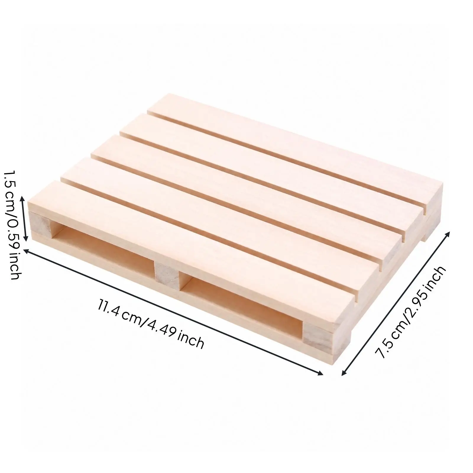 Solid Wood Mini Composite Coaster Rustic Tray for Dollhouse Miniature Furniture Accessories Kitchen