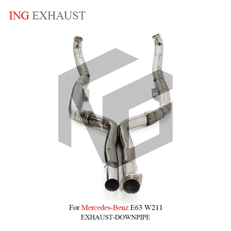 ING Engine Power Race Escape Cataless Downpipe Performance for Mercedes BENZ E63 W211 6.2L Upgrade Tube Header Pipe Exhaust