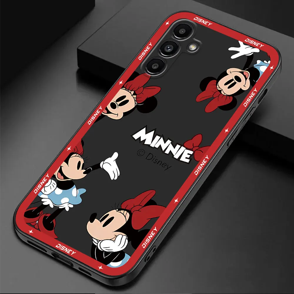 Casing pelindung Mouse Disney Mickey Minnie, casing pelindung ponsel untuk Samsung Galaxy A50 A03 Core A20e A01 A40 A02s A71 A05 A05s A30 A02 A31 A04 A41 A04s