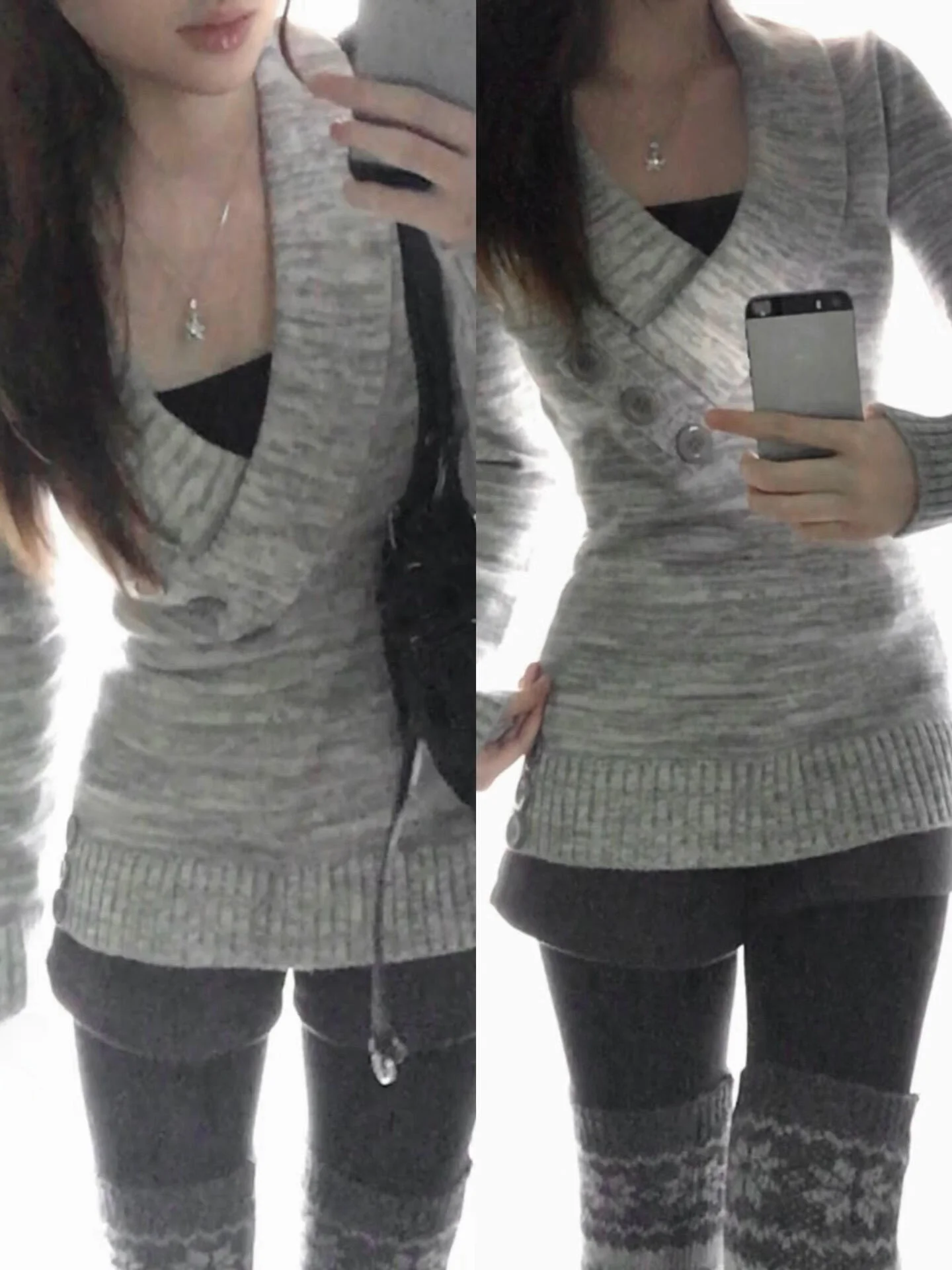 

Slim Fit V-Ne Button Knitted Sweater Women Winter Warm Faionable Long Sve Top Casual Loose Sle Knitwear