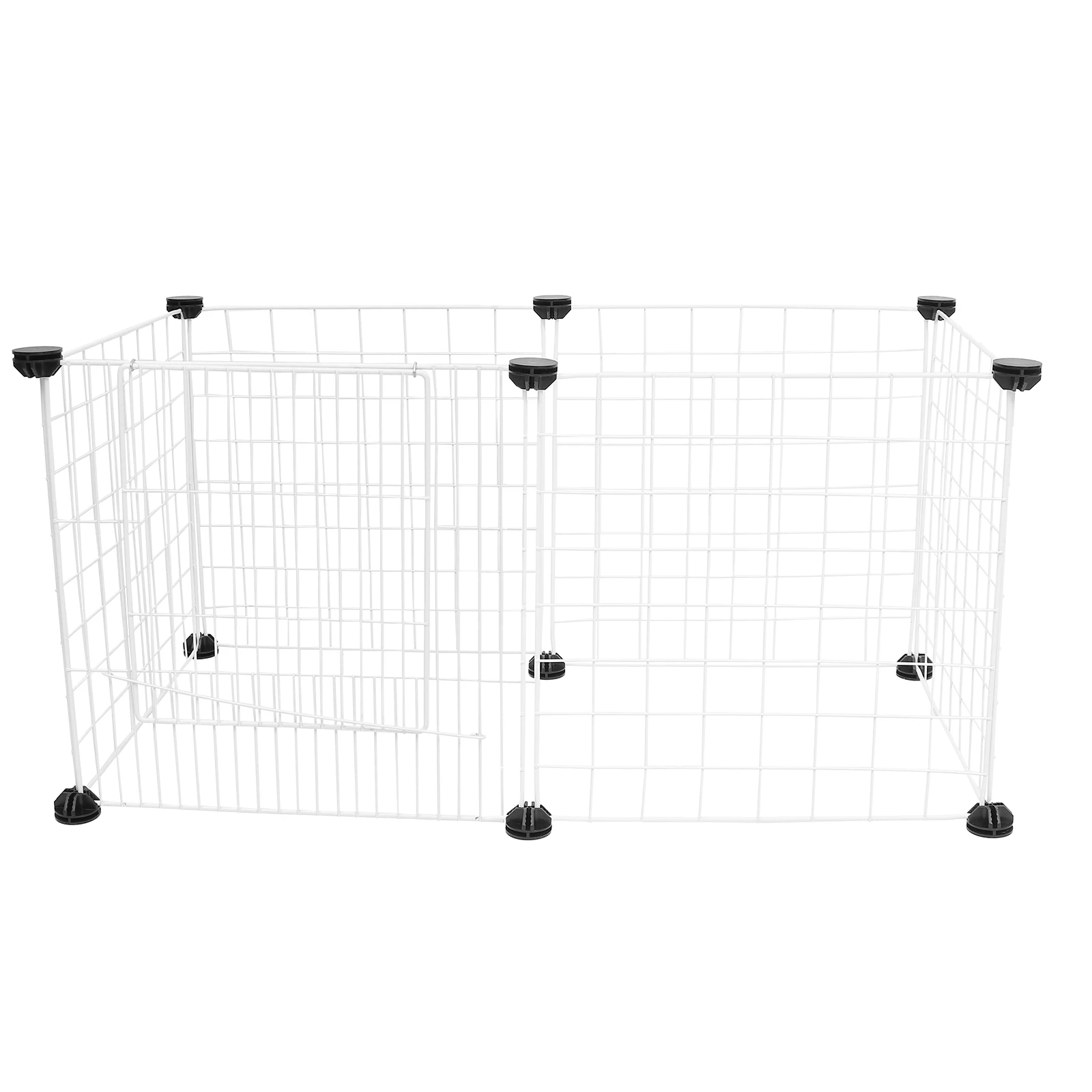 1 conjunto de cerca para animais de estimação gato cão gaiola multifuncional diy caixa de fio suprimentos domésticos oco durável metal canil cercadinho isolamento
