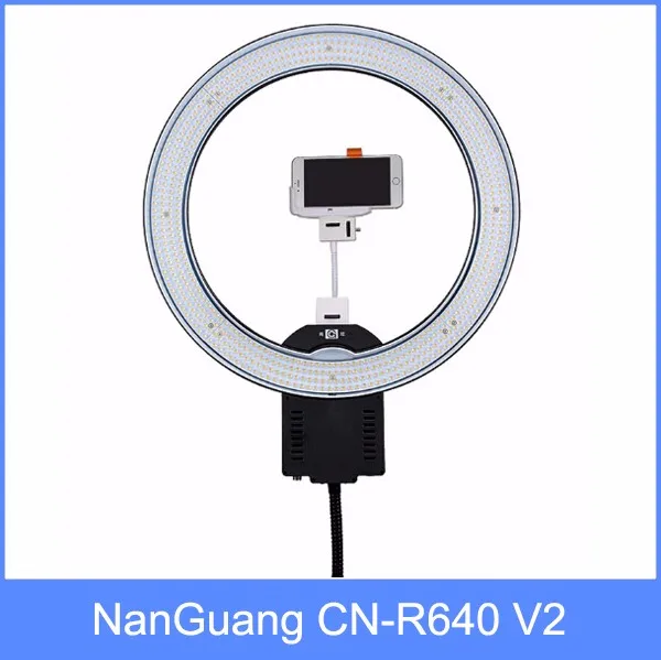 

CN-R640 V2 Photography Video Studio 640 LED Continuous Macro Ring Light 5600K Day Lighting update by Cn-65C pro / R640