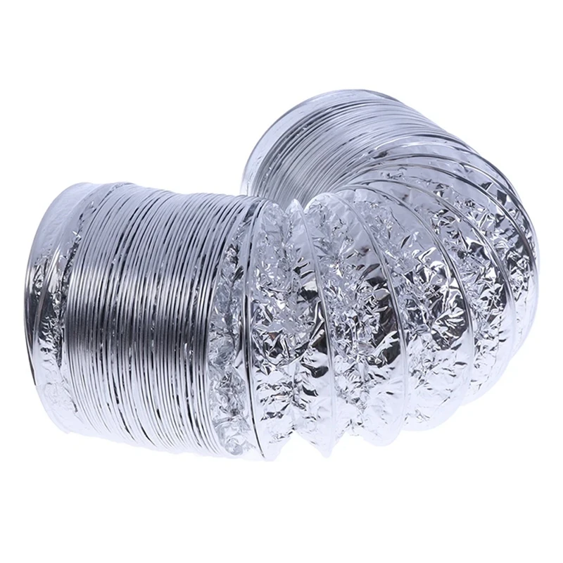 New 4 Inch 100Mm Ventilation Pipe PVC Aluminum Tube Air Ventilation Pipe Hose Flexible Exhaust Duct 1.5M Air System Vent