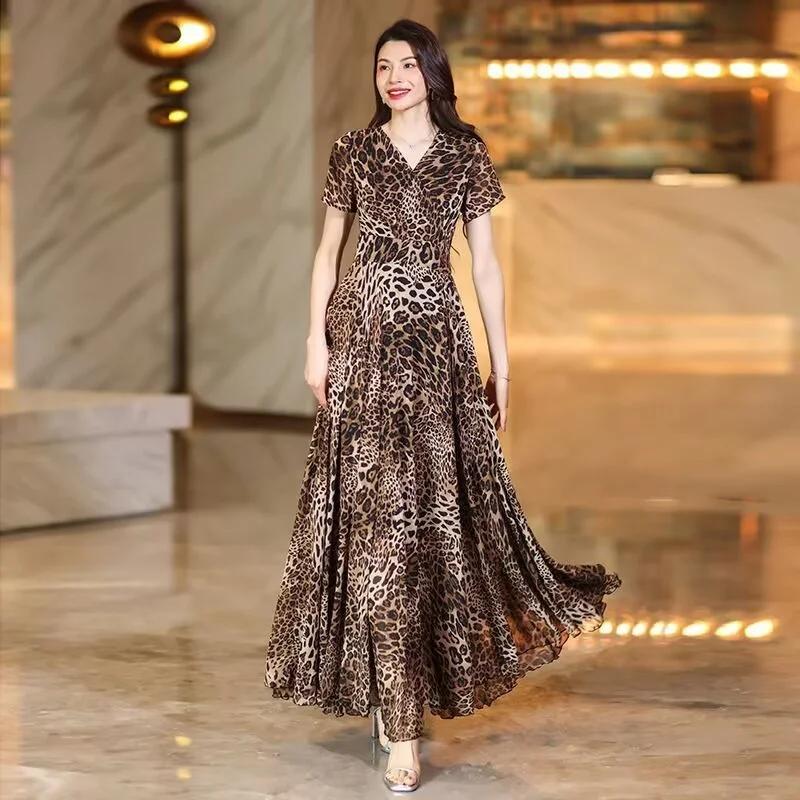 

Women's Dress Evening Dresses Spring/summer Luxury Dress Summer 2025 new Waist Skirt Women's High Fashion Slim Chiffon Dress