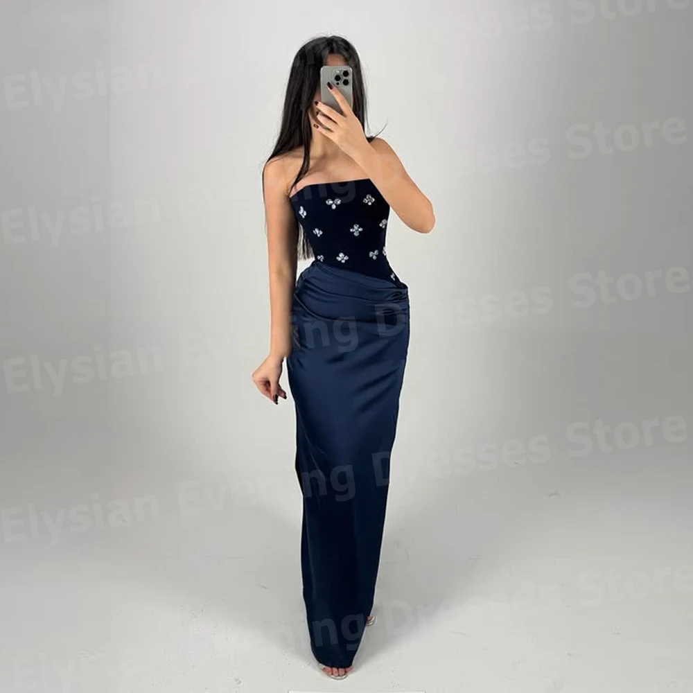 เซ็กซี่ผู้หญิง Mermaid ชุดราตรีที่ไม่มีสายหนัง Robes De Soirée ที่กําหนดเองชุดราตรี Beaded Party Vestidos De Fiesta