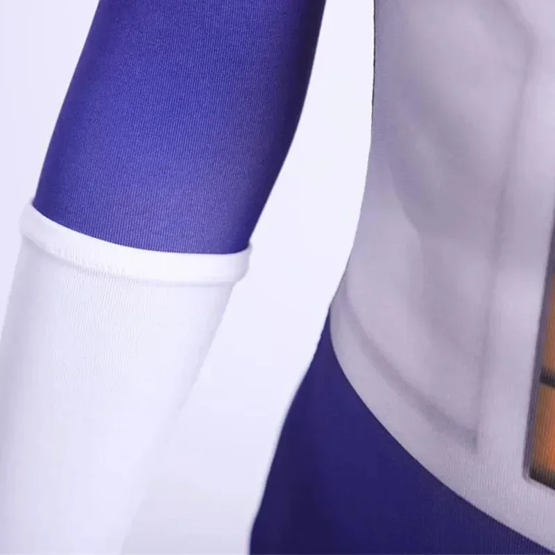 เด็กเครื่องแต่งกาย Vegeta คอสเพลย์อะนิเมะฮีโร่ผมสีดําฮาโลวีนสําหรับผู้ใหญ่ผู้ชาย