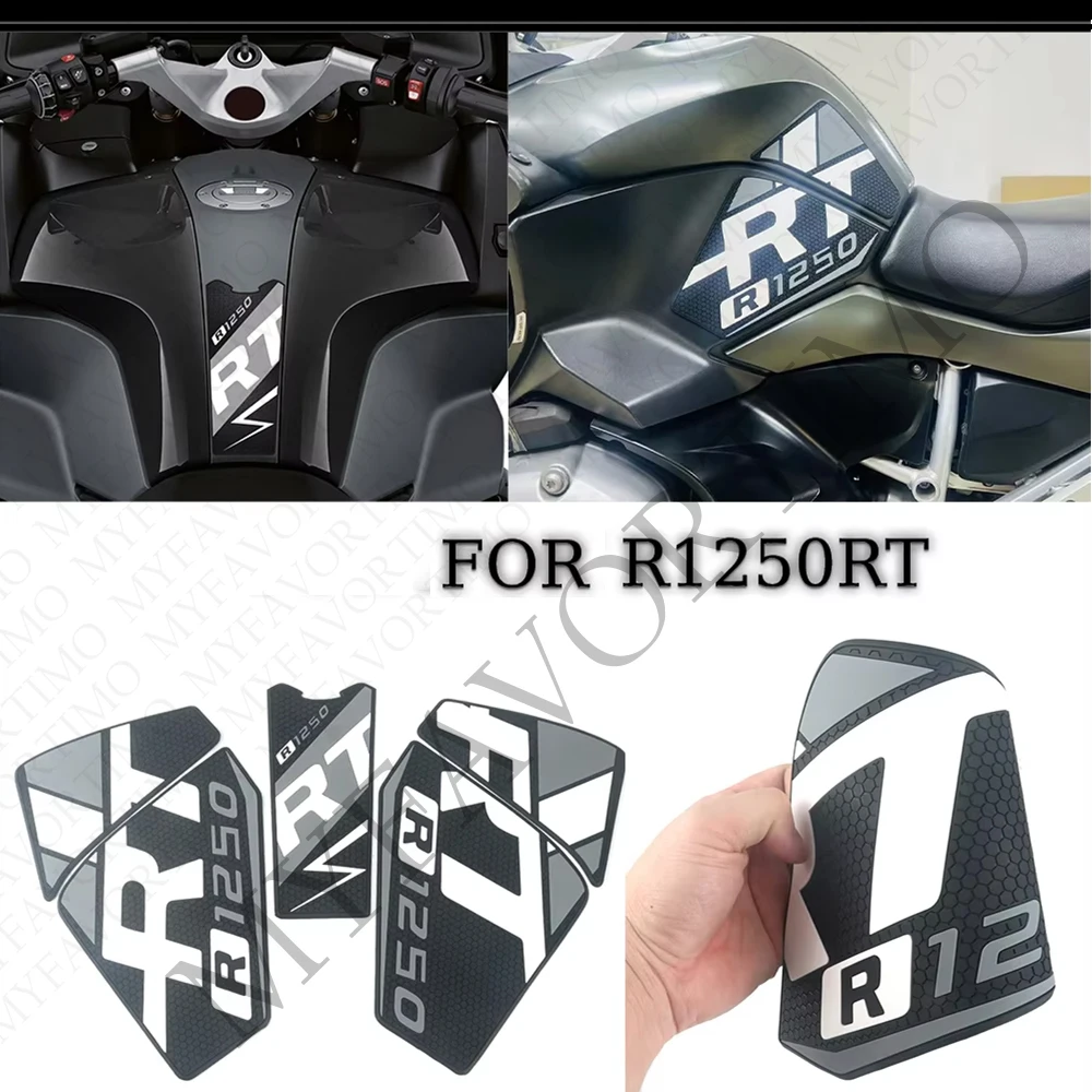 

Motorcycle For R1250RT R 1250 RT Protector Tank Pad Gas Fuel Oil Kit Knee Fish Bone Protector Rubber traction pad Stickers