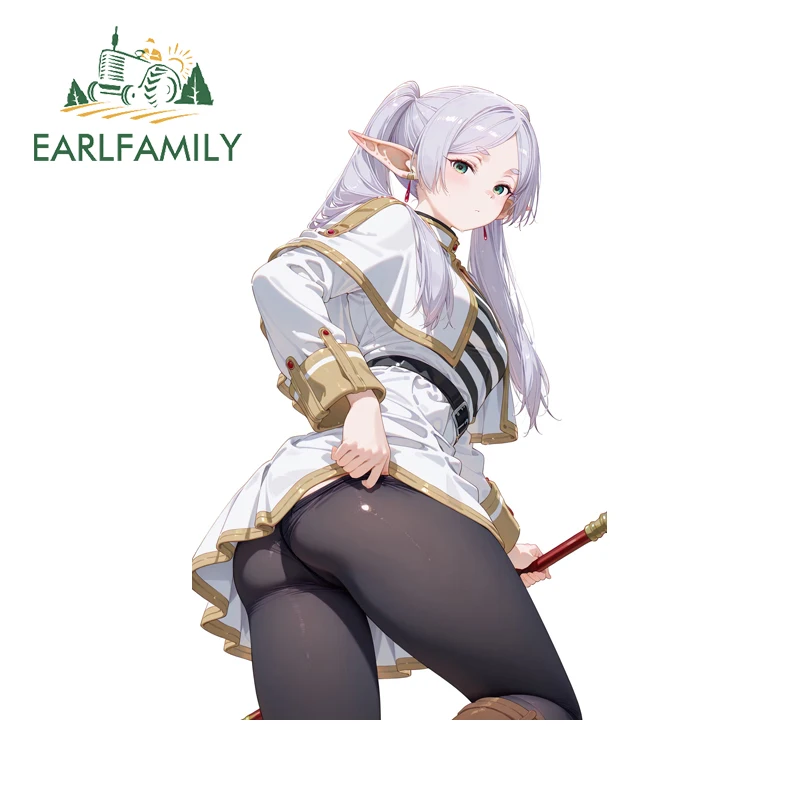 EARLFAMILY Frieren Succubus Ass NSFW Car Stickers Eye-Catching Sunscreen Decal Practical Waterproof Storage Flask Water Bottle
