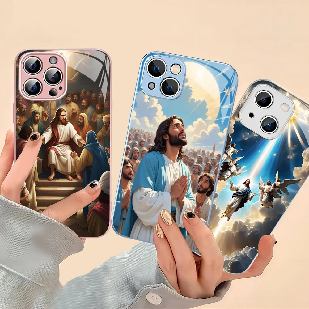 

Faith Christian Religious Jesus Phone Case For iPhone 14 13 12 Mini 11 Pro XS Max X XR 14 Plus Tempered Glass Cover