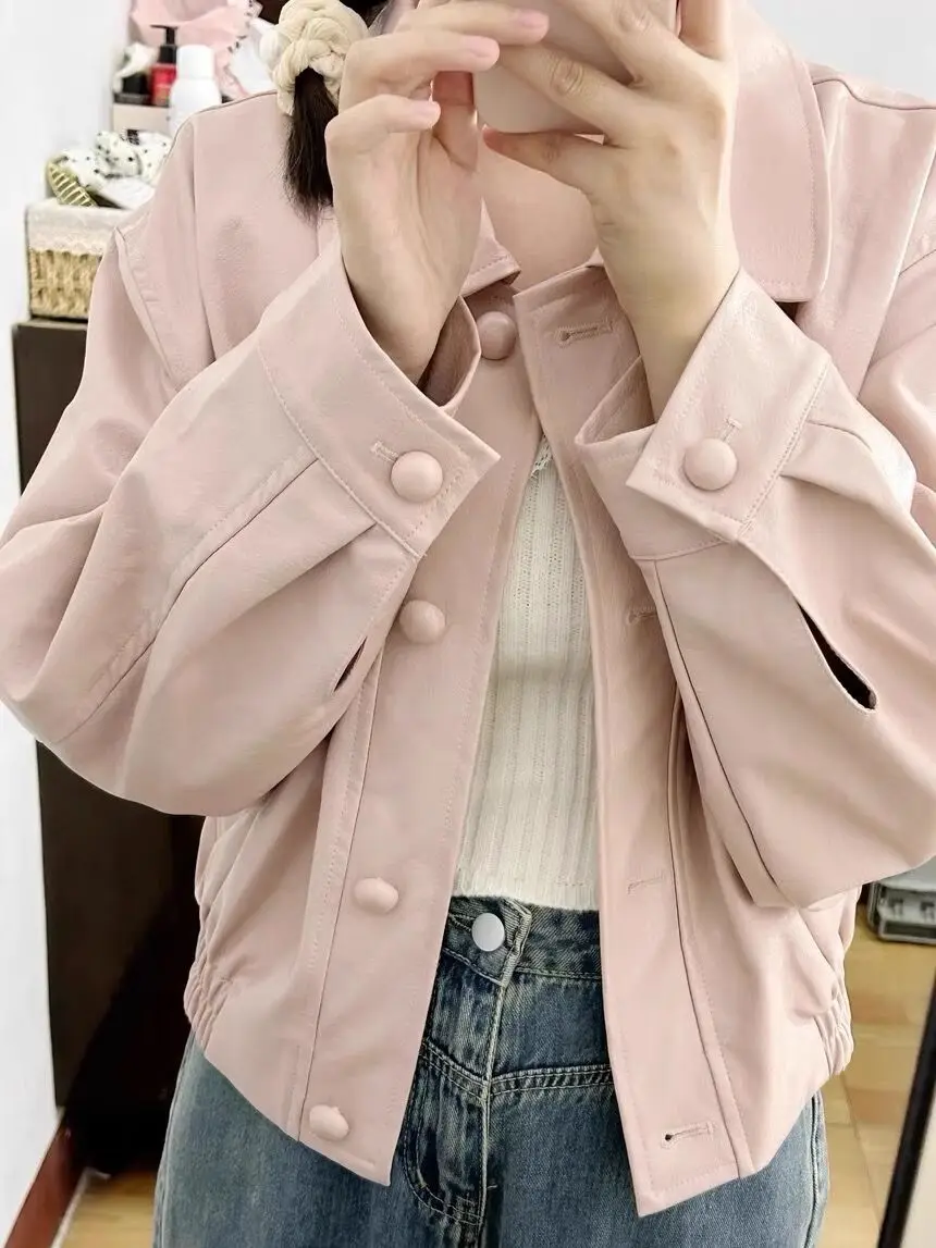 

Women'S Short Padded Jackets University Campus Prints Matte Middle Shiny Cowboy Dating Lacing Matching School Cyber Split Trendy