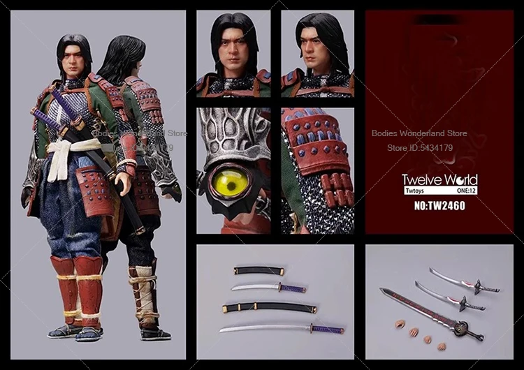 在庫あり TWTOYS TW2460 1/12 スケール男性兵士ゴーストサムライ戦士 6 インチフルセットアクションフィギュア人形コレクション