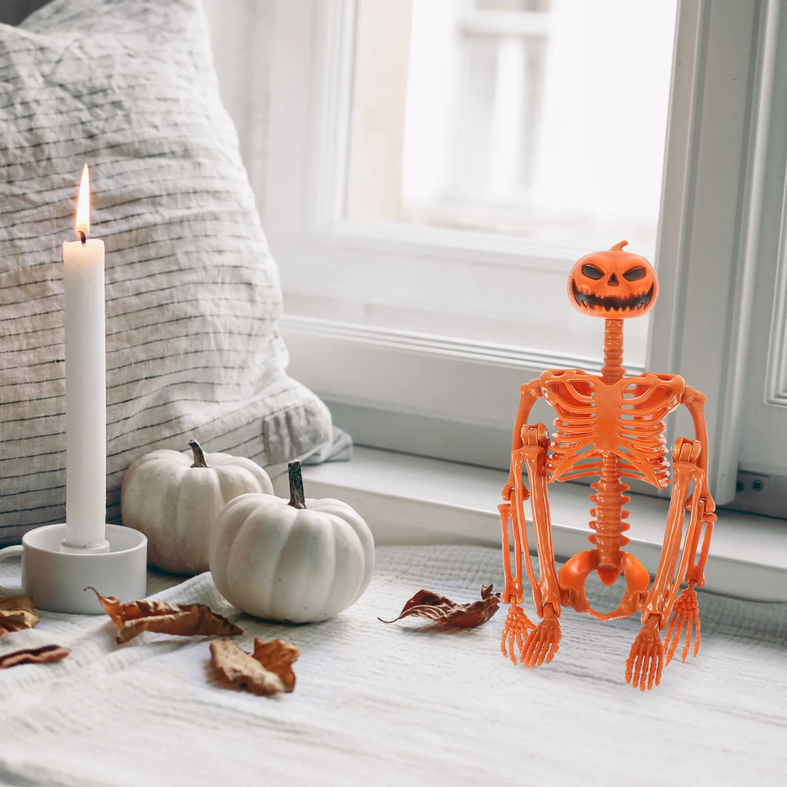 

Flexible Halloween Pumpkin Decor Hanging Horror Pendant For Party Haunted House Decoration Vivid Scary Movable
