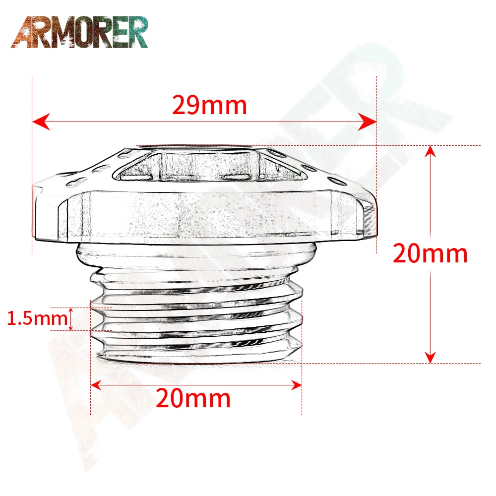 M20*1.5 Motorcycle Accessories For YAMAHA XMAX 250 300 XMAX 300 X MAX 250 X-MAX 300 XMAX250 Engine Oil Filter Cover Oil Plug Cap