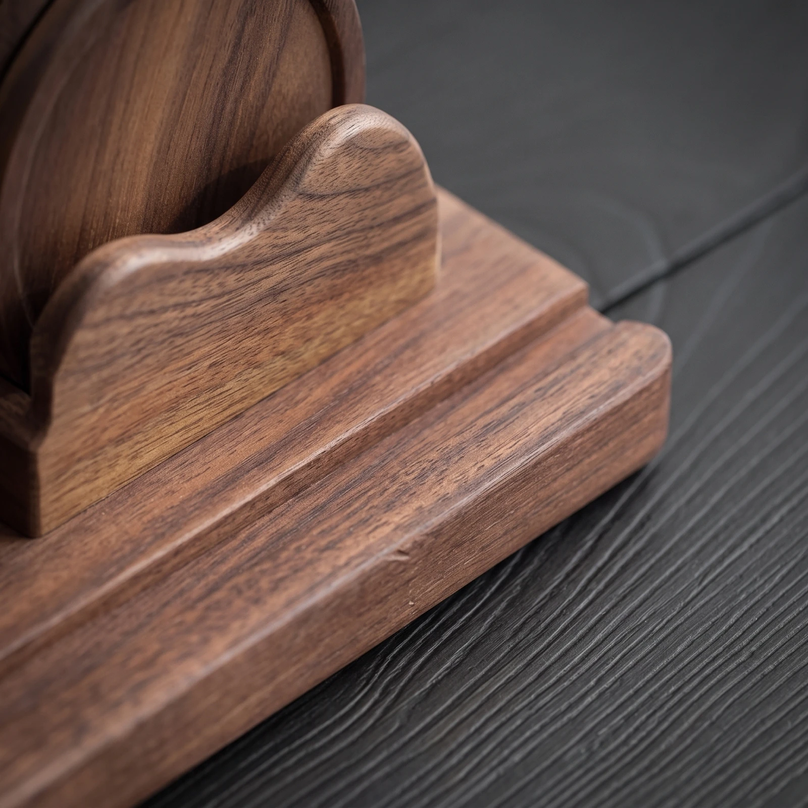 Tea Ceremony Accessory Holder Walnut Wood Organizer Multi-Purpose Dark Brown Long-Lasting