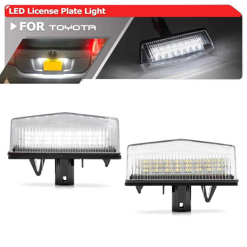 Luces Led blancas para matrícula, accesorio para Toyota Prius XW20 XW30 Prius Plus/V Venza Matrix RAV4, Lexus CT200h Scion tC SMD, 2 unidades