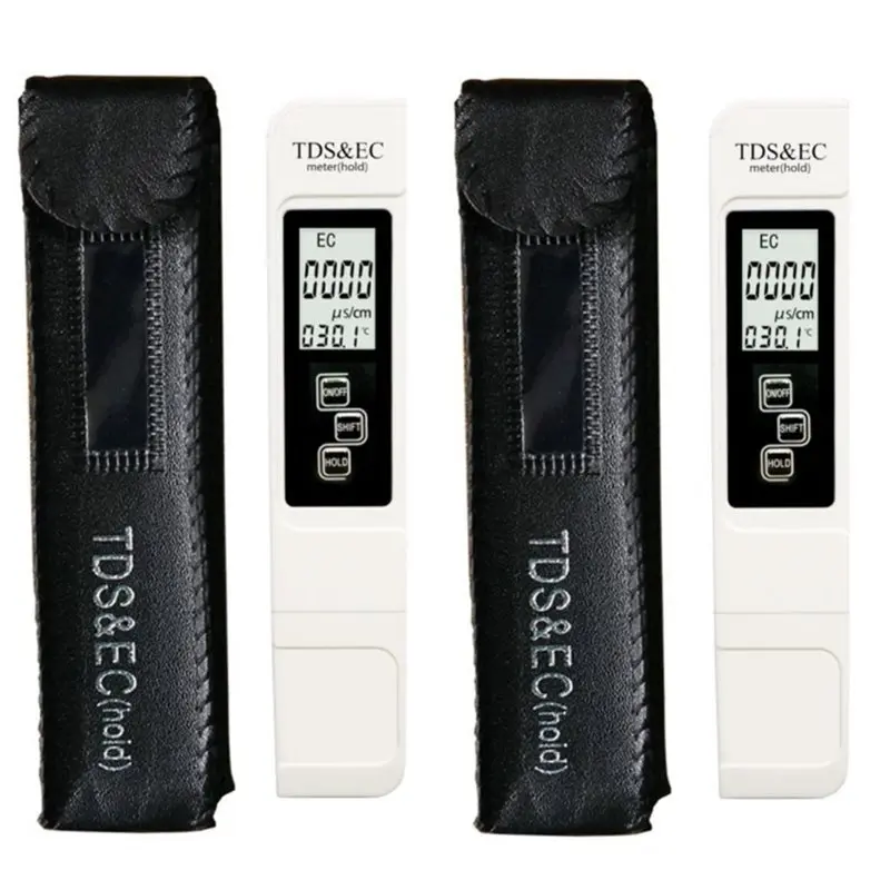 

KEKA TDS EC Meter Tester 2PCS 4 In 1 Digital Water Quality Tester 0-9999 PPM Measurement Range Water Purity Temperature Meter