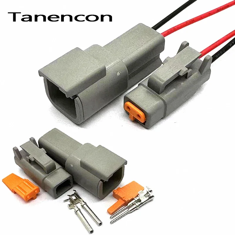 1/5/10/20 Set DTM 2 Pin Auto Waterproof Connector DTM04-2P Electrical Inlet Air Temperature Sensor Plug DTM04-2P