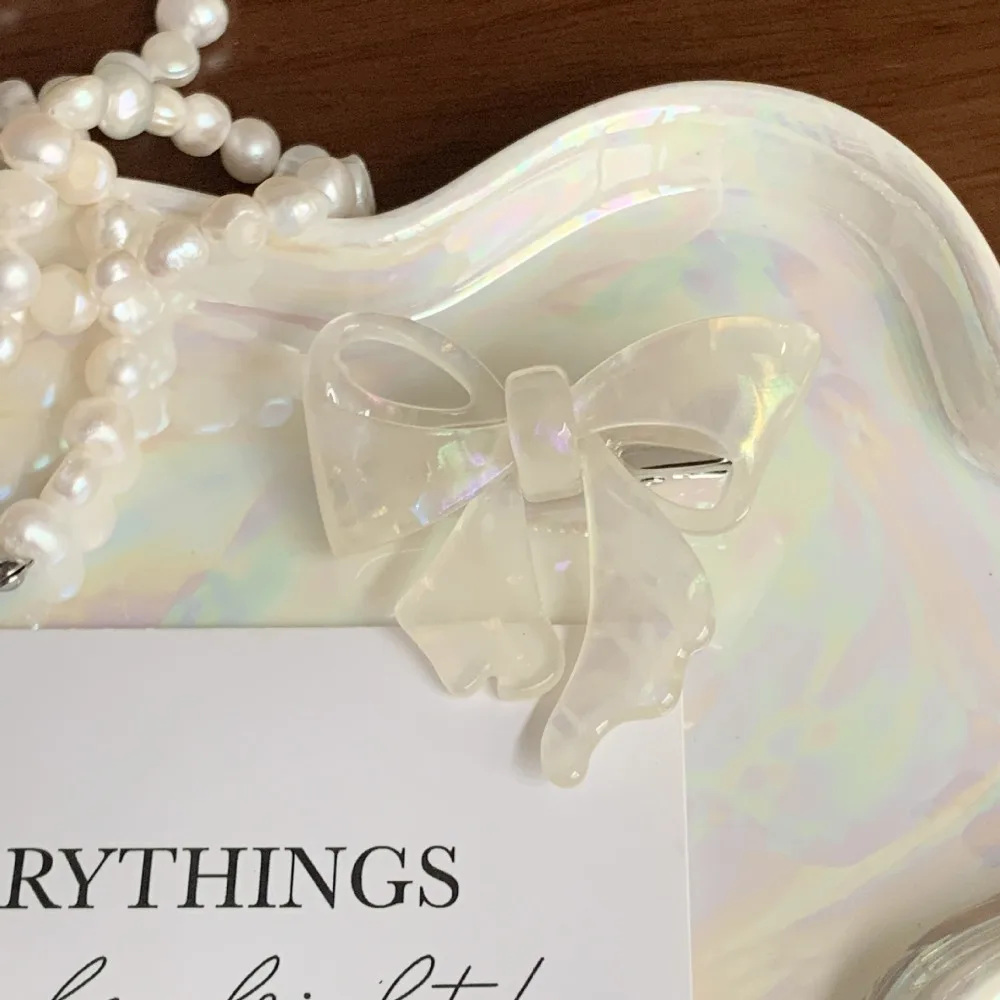 

Fashion Hairpin Bow Hair Clip Barrette Korean Style Acetic Acid Hairpin Headwear Hair Claw Bowknot Duckbill Clip Girls