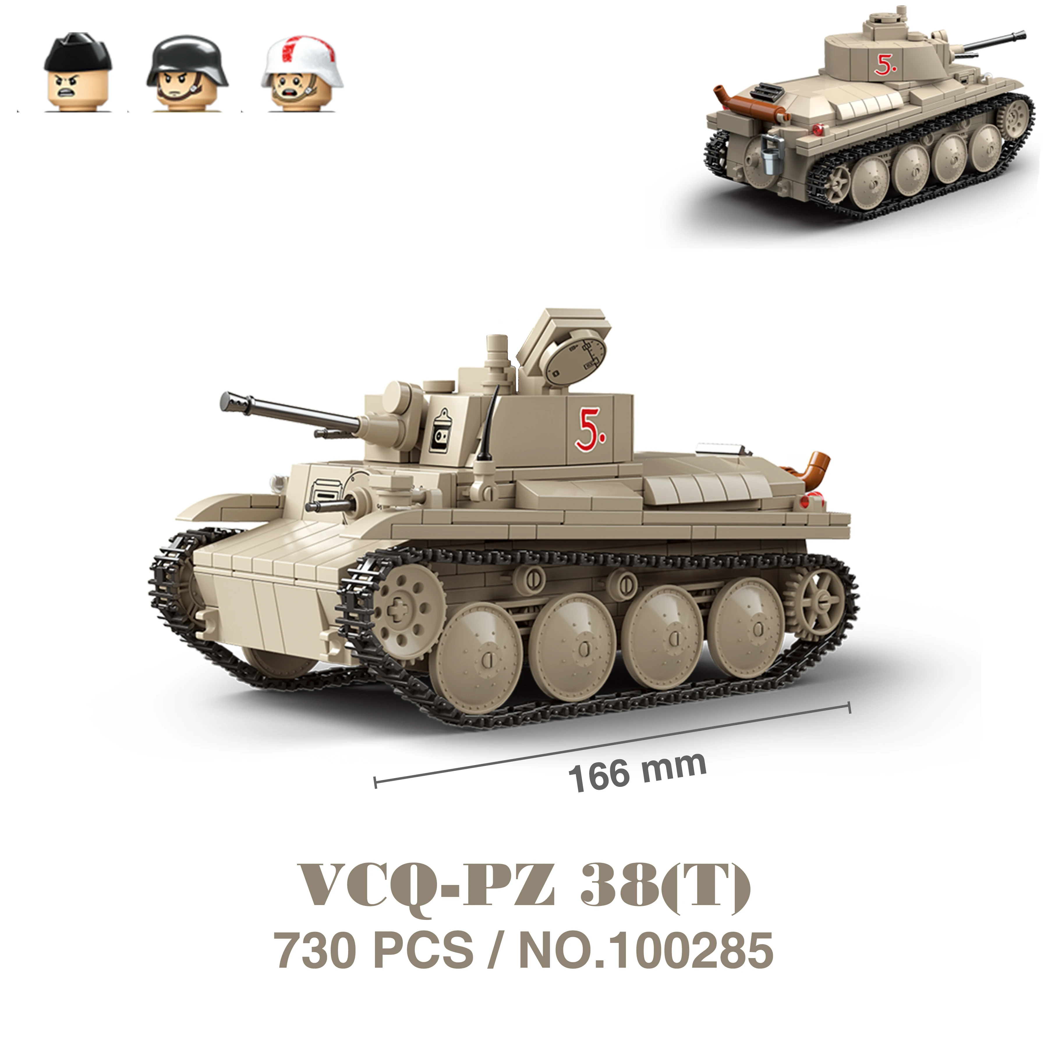 Militärpanzer Stuart SdKfz251 Panzer VI Sherman US Army Quan Guan WW2 Soldatenfigur Modellbausatz Bausteine Kinder Spielzeug – Detail 37