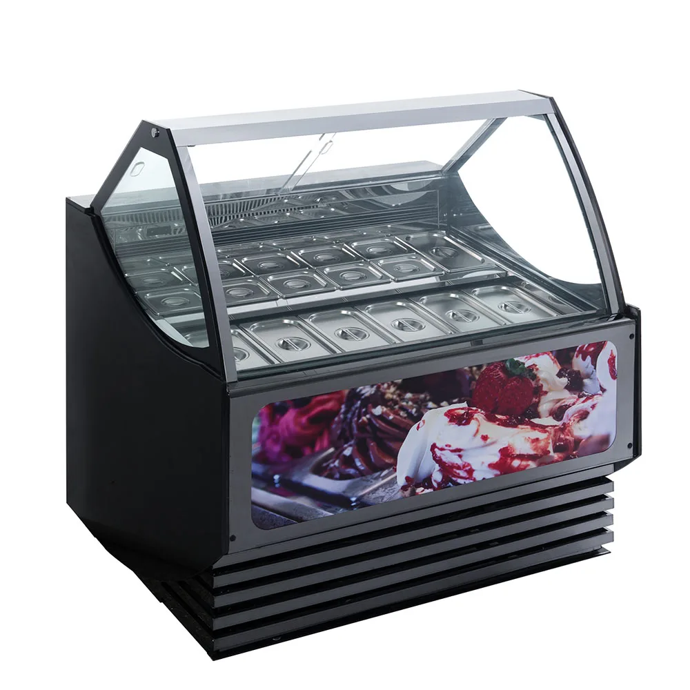 Large Window Island Box Freezer Ice Cream Cabinet Display Refrigerator Refrigerator Deep Display Cabinet