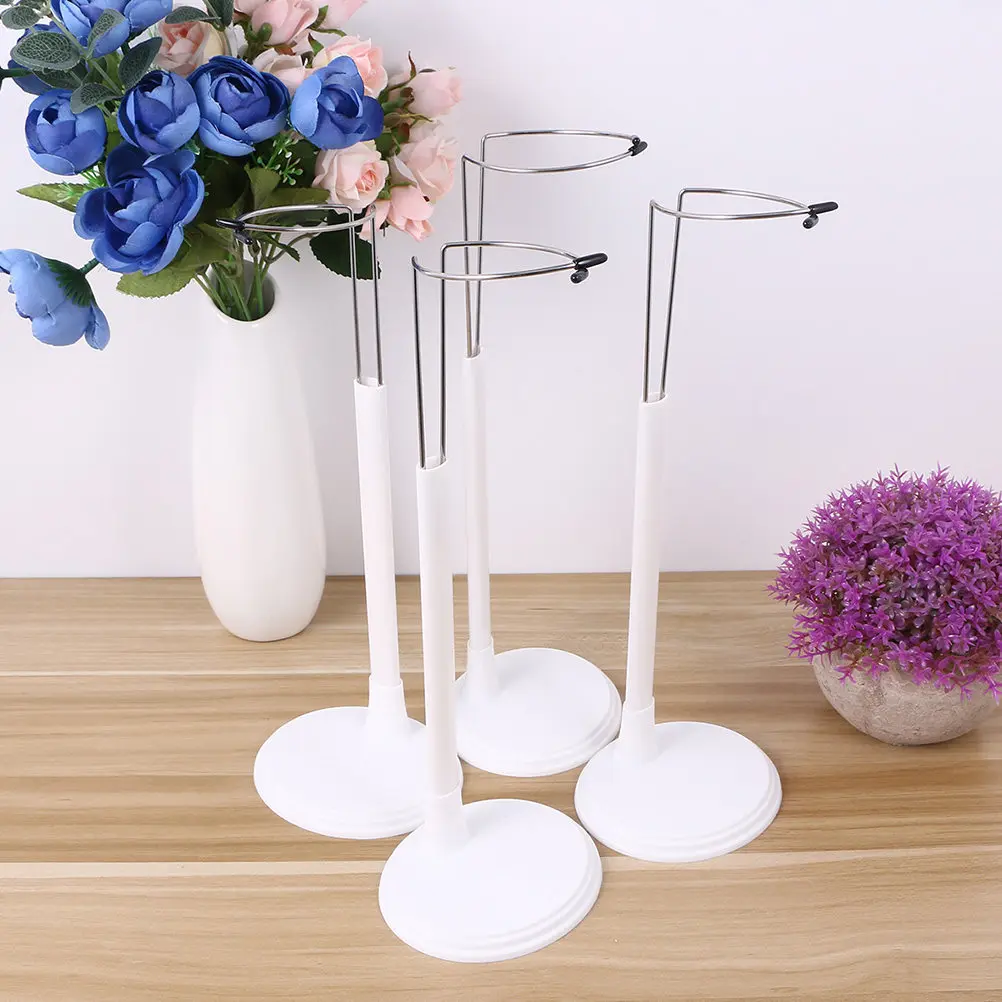 

8 Pcs White Display Holder Support Frame Stand Rack Bracket Figurine Shelf