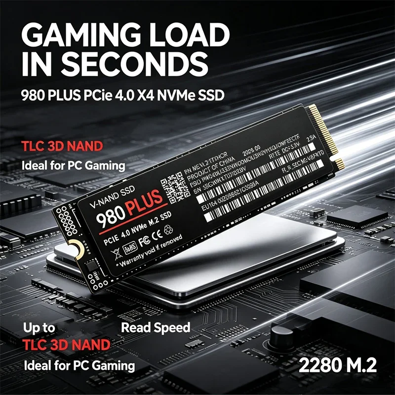 980 PLUS Internal M.2 NVMe 2280 SSD Fast Read Write Solid State Hard Drive 500GB 1TB 2TB 4TB for Laptop Desktop PC