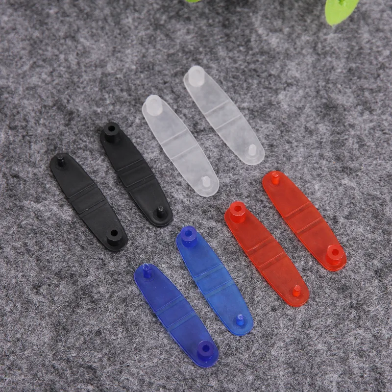 500Pcs White Blue Red BlackPlastic Buckle Button Keychain PP Clip Transparent Folding Ornament Keyring Key Chain DIY Accessories