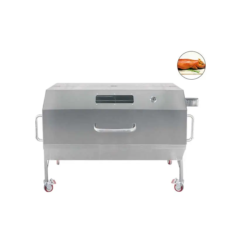 Large Heavy Duty Gas And Charcoal Roaster Bbq Grill Whole Pig Lamb Spit Rotisserie Grill