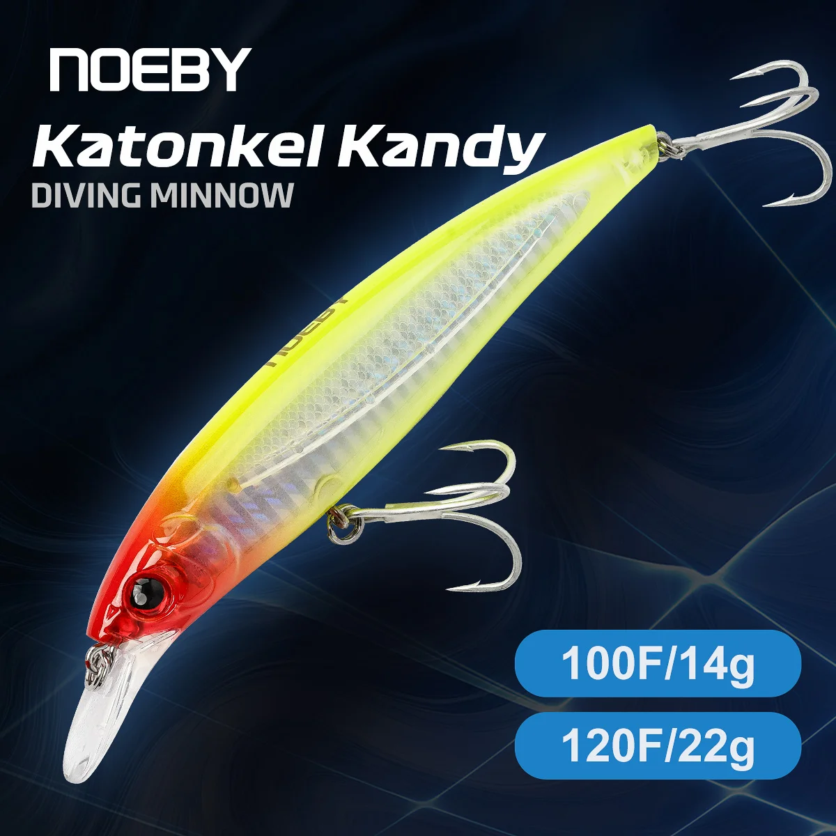 NOEBY Minnow Fishing Lure 100mm 14g 120mm 22g Sub Surface Diving Jerkbait Hard Bait Floating Seabass Bonito Fishing Lures