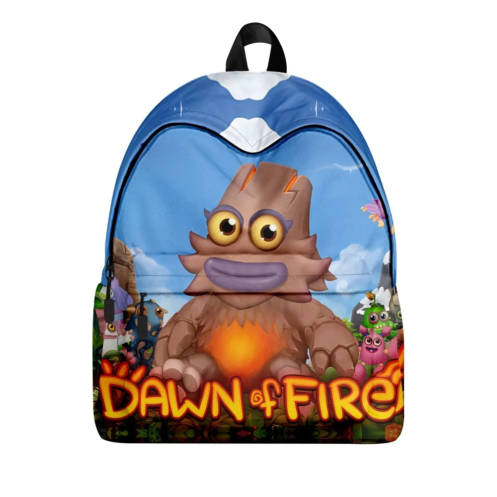 

Classic Popular my singing monsters student Bookbag Notebook Backpacks 3D Print Oxford Waterproof Casual Travel Backpacks