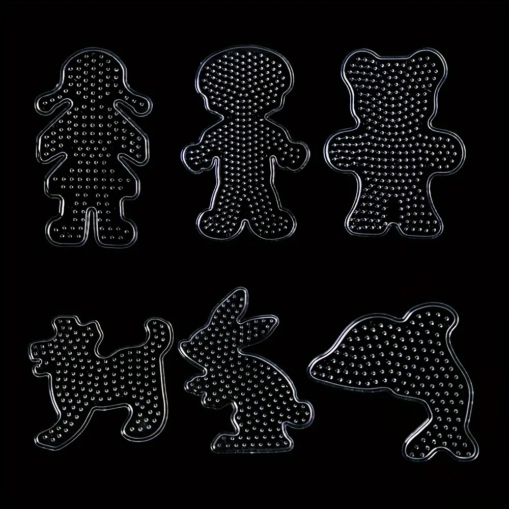 4/6-حزمة 5 مللي متر فيوز حبة Pegboards البلاستيك الشفاف الكي حبة قوالب DIY بها بنفسك الحرف مجوهرات صنع الملحقات