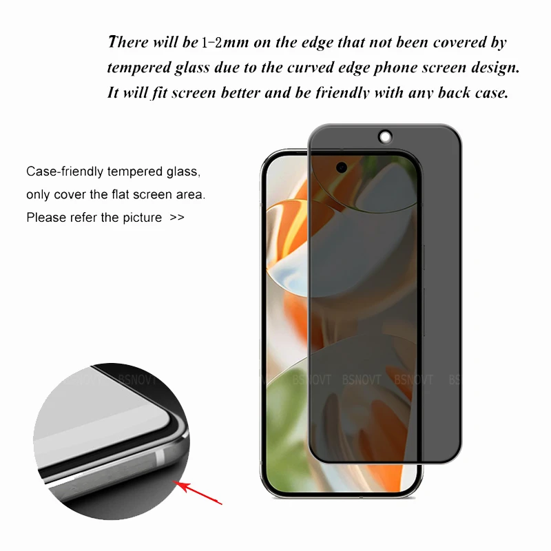 6-in-1 für Google Pixel 10 Pro Glas Google Pixel 10 Pro XL Glas Anti-Spy Privatsphäre Abdeckung Kleber Displayschutzfolie Google Pixel 10 – Detail 2
