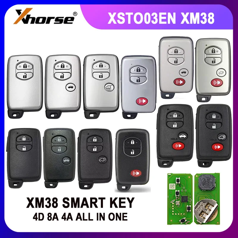 Xhorse XM38 Smart Key Remote 4D 8A 4A All in One For Toyota Lexus: XSTO03EN Global Version With Logo