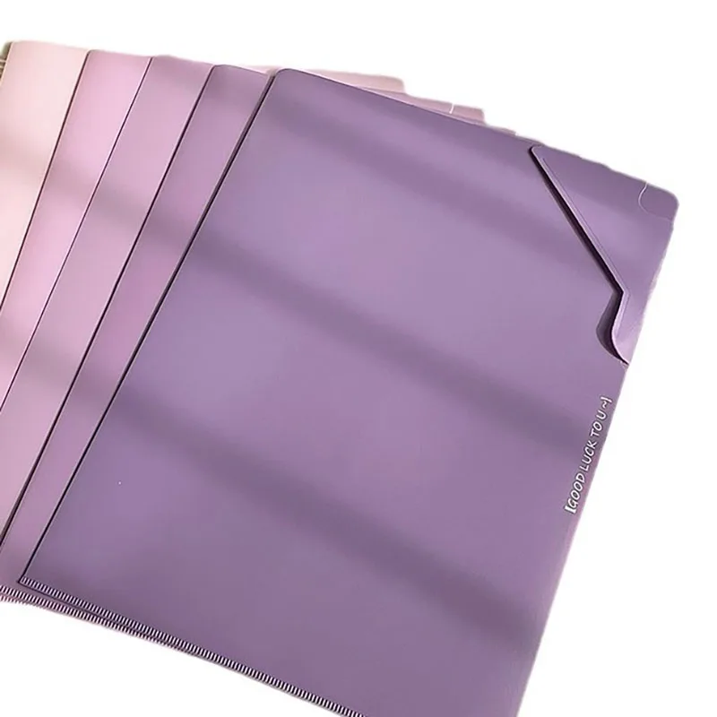 5 pcs A4 folder with lock buckle, high aesthetic office information booklet, large capacity for students to organize and store