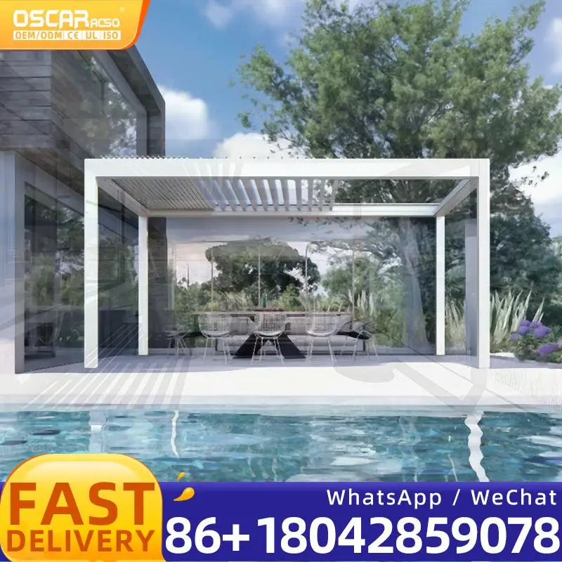 

Australia 6m X 4m Freestanding Aluminium Pergola With Automatic Louvre Roof Outdoor Garden Patio Shading pergola