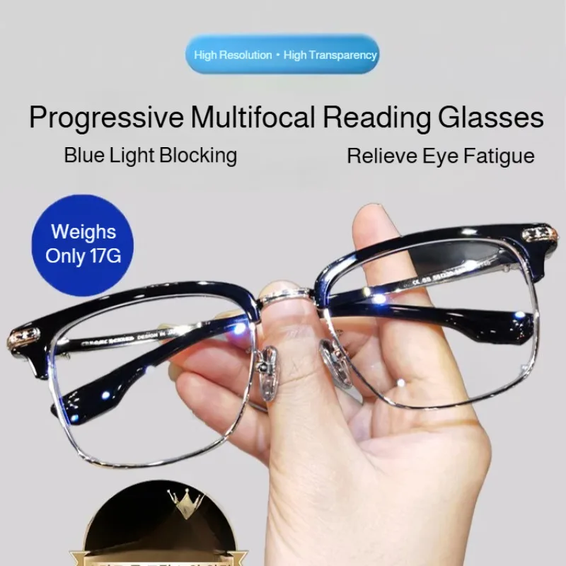 Lunettes de lecture intelligentes haute définition pour la vue de près et de loin, ajustement automa