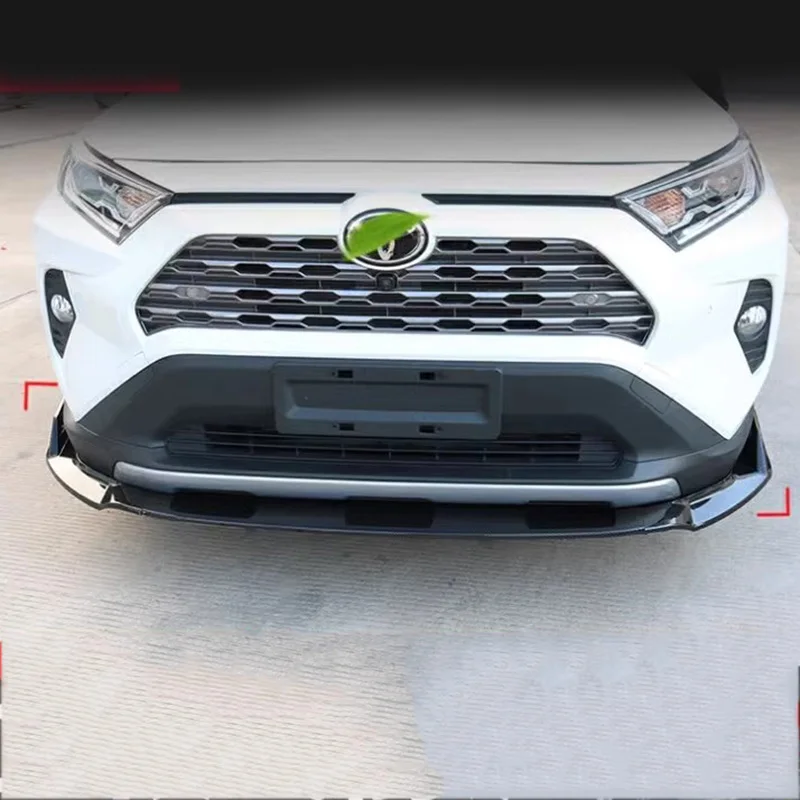 

For Toyota RAV4 2019 2020 2021 2022 2023 2024 Car Front Bumper Lip Diffuser Body Kit Lower Grille Protector Cover Trim