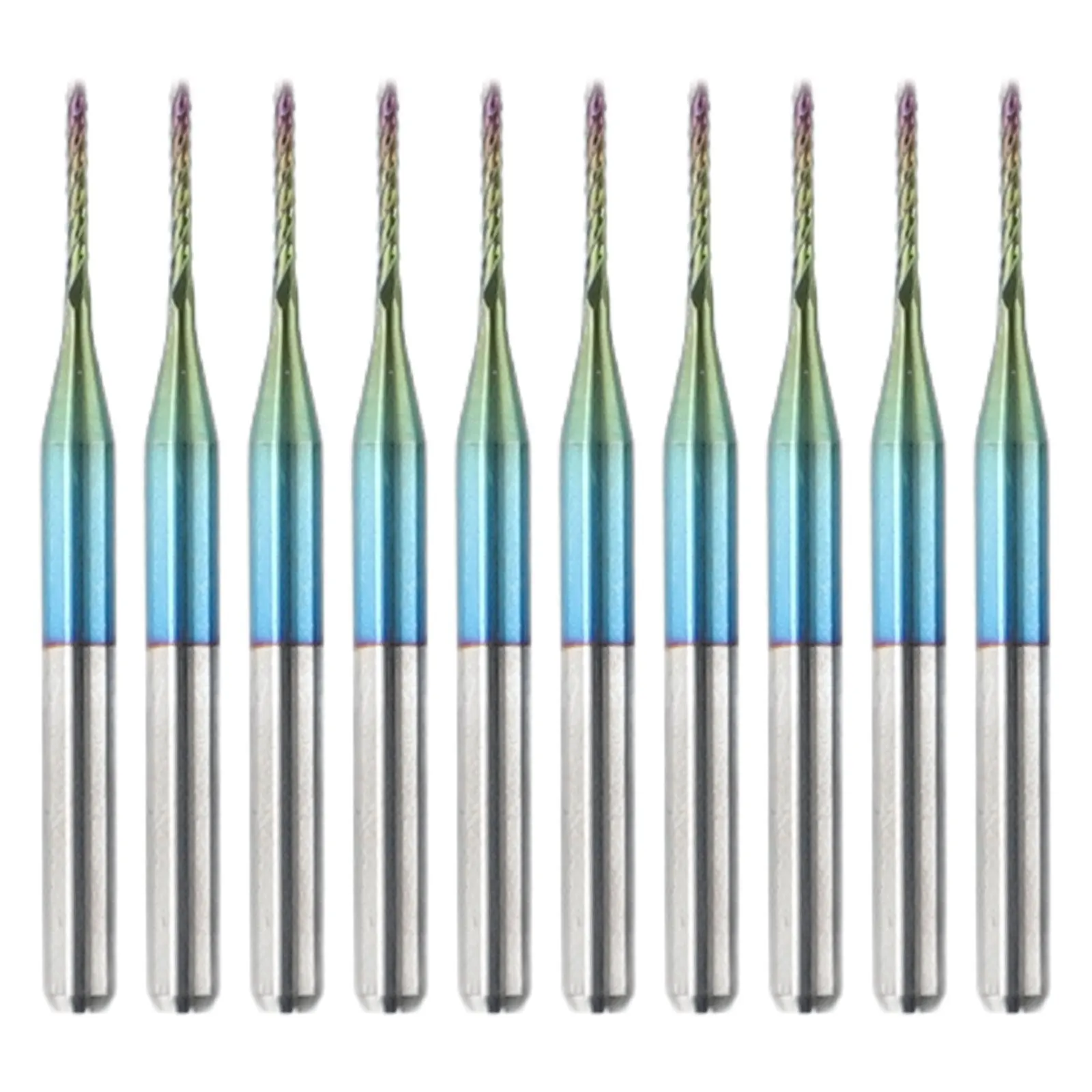 Precise CNC PCB Engraving Bit, 10 X 1mm Carbide Milling Cutter, Clean and Tidy Results, Suitable for Plastic and Copper