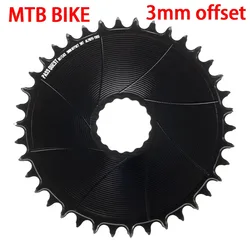 Black 3mm Offset MTB Direct Mounted Chainring for E-STON Raceface Wheel Mountain Bike Wide Narrow Teeth Chainring crankset