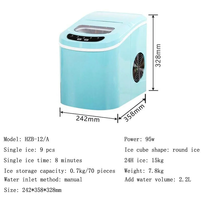 Picture 3: Home Countertop Ice Maker Compact Automatic Ice Maker Homemade Ice Cream Maker